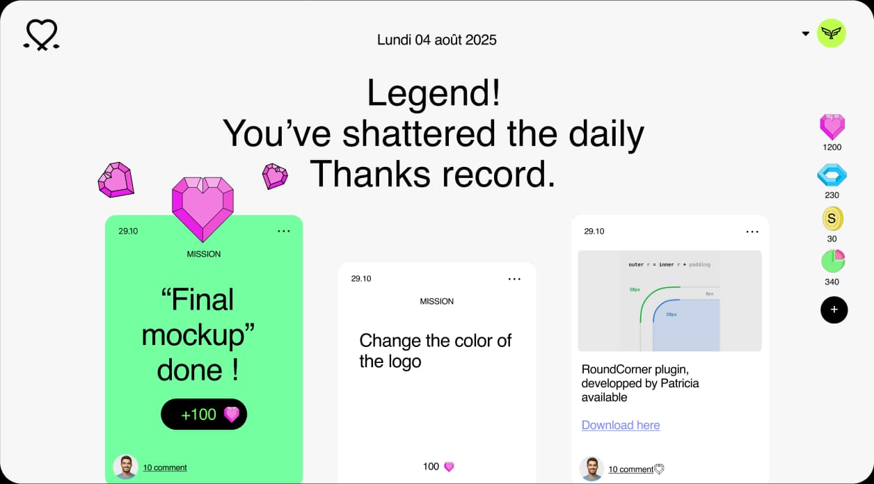 Thankward product mockup